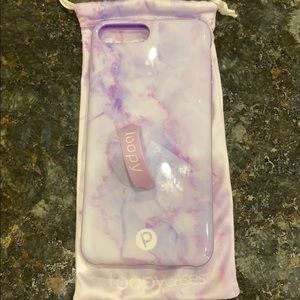Loopy Case iPhone 7 Plus Purple Marble